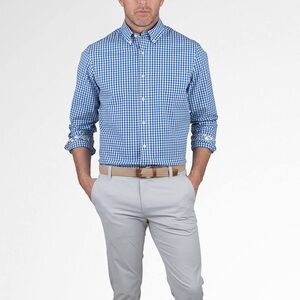 Tailor Vintage men’s XL Blue Gingham Shirt